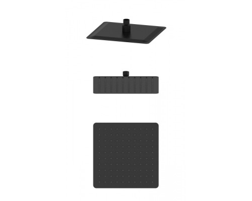 Тропическая лейка для душа Wonzon&Woghand, Черный матовый