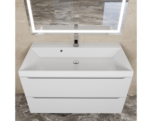 Тумба с раковиной Uperwood Tanos 90 см, белая