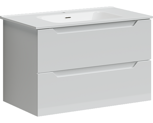 Тумба под раковину SANCOS Norma 2.0 790х450х500, c двумя ящиками, белый глянец