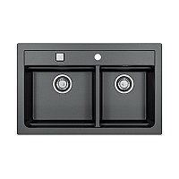 Мойка кухонная Alveus Granital Atrox 50 Carbon - G91 790х500 черный 1132002