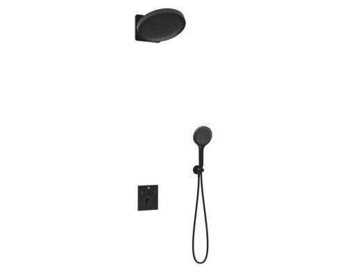 Душевой комплект Vincea Inspire VSFW-3I21MT3MB встраиваемый, термостат, 2 режима, черный