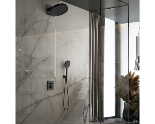 Душевой комплект Vincea Inspire VSFW-3I21MT3MB встраиваемый, термостат, 2 режима, черный