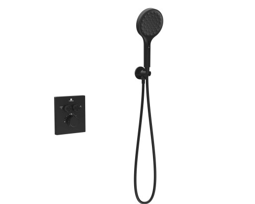 Душевой комплект Vincea Inspire VSFW-3I21MT3MB встраиваемый, термостат, 2 режима, черный