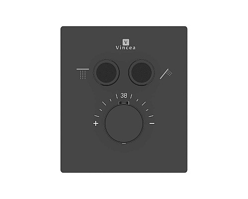 Встраиваемый смеситель для душа Vincea VSCV-321T-MMB 2 режима, термостат, черный