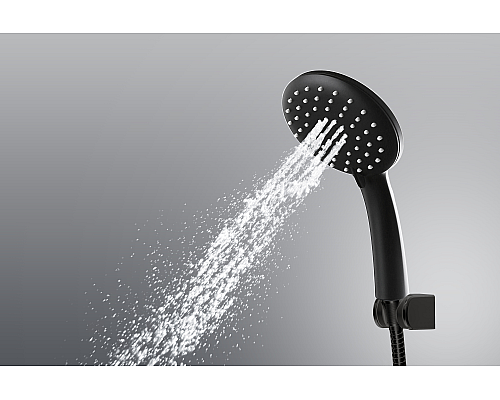 Душевая лейка Sancos Lotus, диаметр 115 мм, 3 режима, черный матовый, SC6003MB