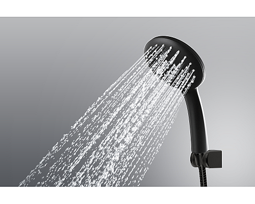 Душевая лейка Sancos Lotus, диаметр 115 мм, 3 режима, черный матовый, SC6003MB