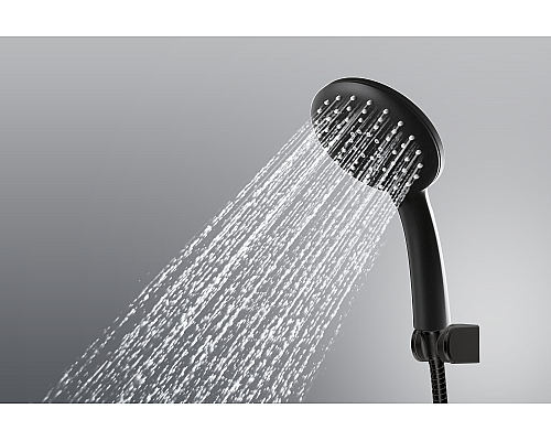 Душевая лейка Sancos Lotus, диаметр 115 мм, 3 режима, черный матовый, SC6003MB