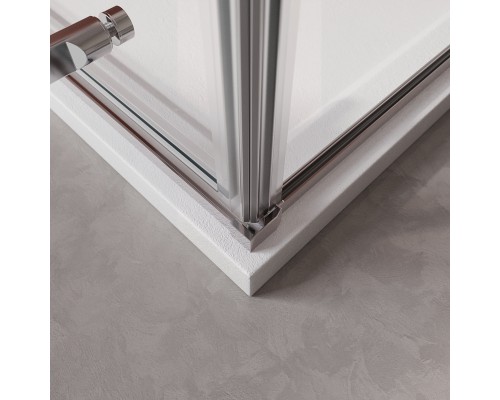 Душевой уголок Cezares Liner 120x90 L профиль Хром стекло прозрачное