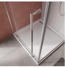 Душевой уголок Cezares Liner 120x90 L профиль Хром стекло прозрачное
