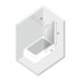 Шторка для ванны NEW TRENDY NEW MODUS WHITE 70x150 белый