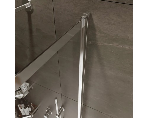 Стеклянная штора на ванну RX15090CCR-22 Reflexion 150х90см Slider закаленное стекло