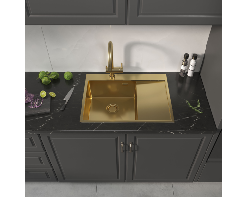 Кухонная мойка Reflexion Maggiore RX2365GD брашированное золото
