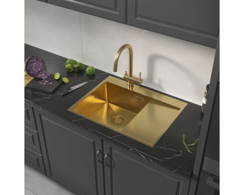 Кухонная мойка Reflexion Maggiore RX2365GD брашированное золото