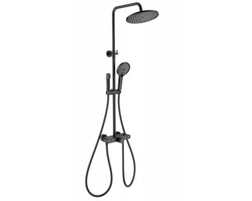 Душевая система с термостатом Wonzon&Woghand, Черный матовый