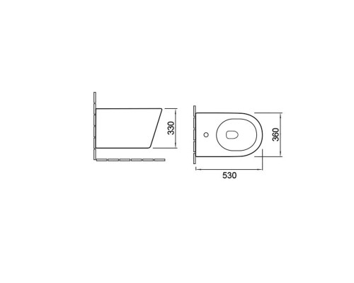 Биде подвесное Vincea VB1-11 белый