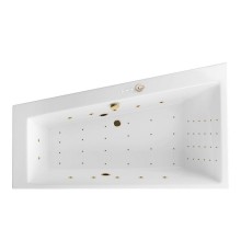 Ванна гидромассажная Excellent Sfera Slim 170x100 L Nano Золото
