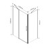 Душевой уголок Vincea Orta 1000x900 Хром