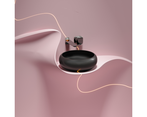 Чаша накладная круглая Ceramica Nova Element 36x36 Чёрный Матовый