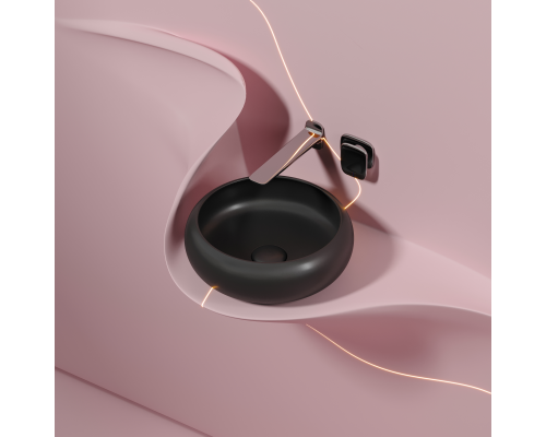 Чаша накладная круглая Ceramica Nova Element 36x36 Чёрный Матовый