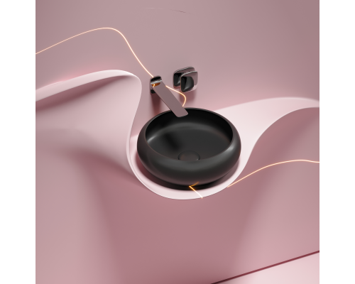 Чаша накладная круглая Ceramica Nova Element 36x36 Чёрный Матовый