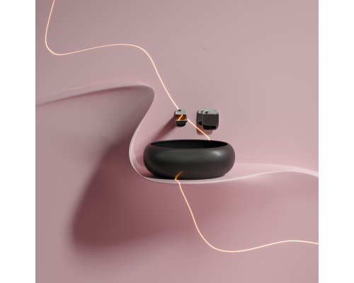 Чаша накладная круглая Ceramica Nova Element 36x36 Чёрный Матовый