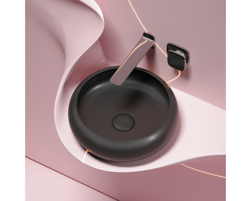 Чаша накладная круглая Ceramica Nova Element 36x36 Чёрный Матовый