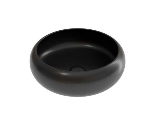 Чаша накладная круглая Ceramica Nova Element 36x36 Чёрный Матовый
