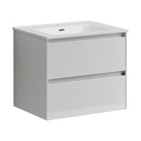 Тумба под раковину SANCOS Cento 590х450х500, c двумя ящиками,белый глянец