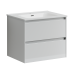 Тумба под раковину SANCOS Cento 590х450х500, c двумя ящиками,белый глянец