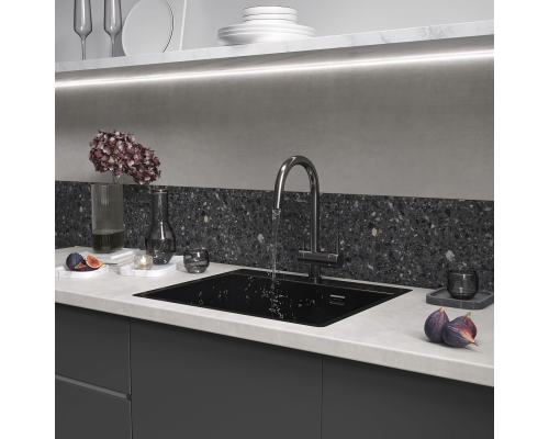 Кухонная мойка Reflexion Iseo RX2260BL оружейная сталь