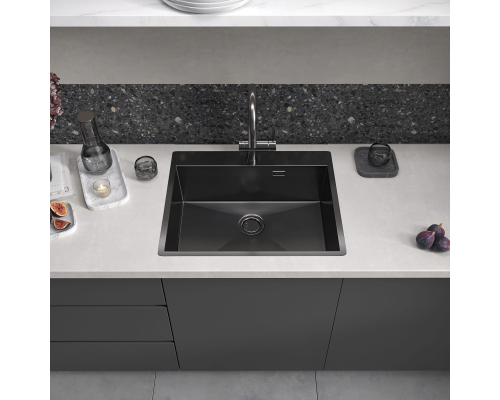 Кухонная мойка Reflexion Iseo RX2260BL оружейная сталь