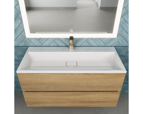 Раковина для ванной 100 см, Uperwood Barsa, белая глянцевая