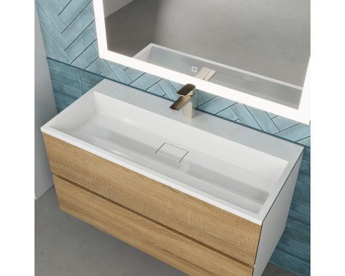 Раковина для ванной 100 см, Uperwood Barsa, белая глянцевая