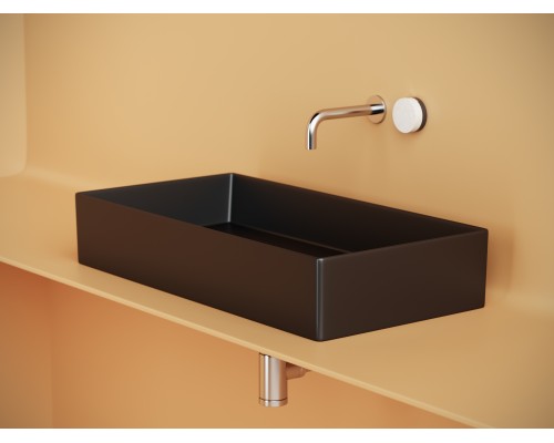 Раковина накладная Ceramicanova 701x361x130, черный матовый