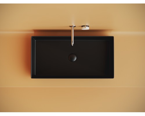 Раковина накладная Ceramicanova 701x361x130, черный матовый