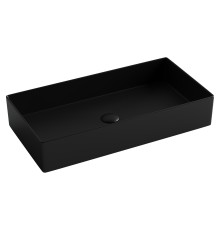 Раковина накладная Ceramicanova 701x361x130, черный матовый