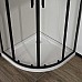 Душевой уголок Vincea City VSQ-5CT900CLB, 900x900, черный матовый, стекло прозрачное