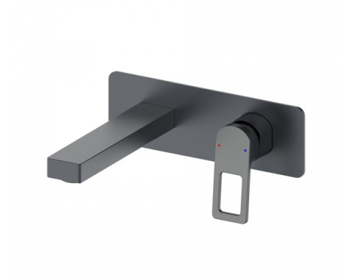 Смеситель для раковины встраиваемый Wonzon&Woghand, Темный графит