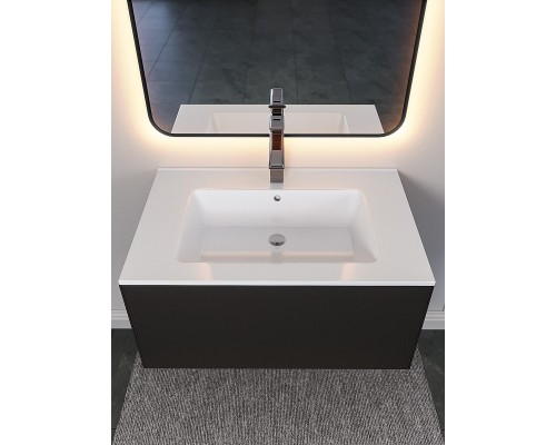 Раковина для ванной 76,5 см, Uperwood Parma Premium, белая глянцевая