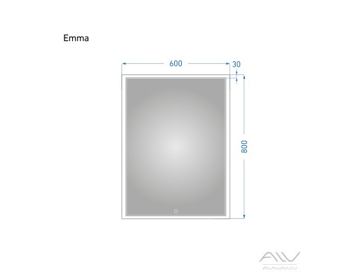 Зеркало Alavann Emma 60 с подсветкой