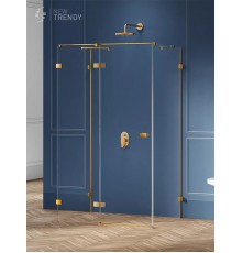 Душевое ограждение NEW TRENDY AVEXA GOLD BRUSHED L 80x100x200 золото
