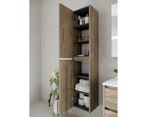 Шкаф-пенал SANCOS Libra подвесной дуб чарльстон, 350х300х1600 мм