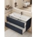 Тумба под раковину Uperwood Foster NEW 100 см, подвесная, черная