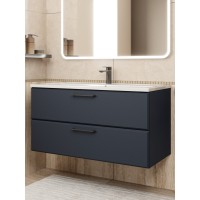 Тумба под раковину Uperwood Foster NEW 100 см, подвесная, черная