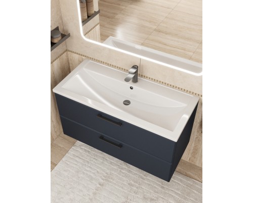 Раковина для ванной 100 см, Uperwood Foster, белая глянцевая