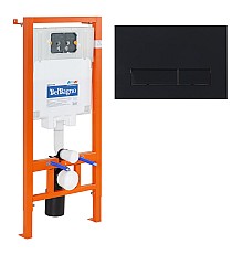 Инсталляция BelBagno BB002-80/BB012-MR-NERO.M с Черной матовой клавишей смыва