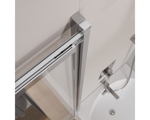 Шторка на ванну Cezares Slider 80 SLIDER-VF-11-80/150-C-Cr профиль Хром стекло прозрачное