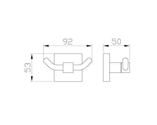 Двойной крючок для ванной Wonzon&Woghand, Темное золото