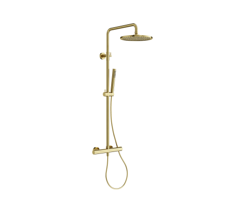 Душевая система с термостатом SANCOS Etna, брашированное золото, PVD покрытие, SC9007BG