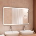Зеркало Континент Bliss 1200х800 с подсветкой с сенсорным выключателем с увеличительным зеркалом с подогревом с часами
